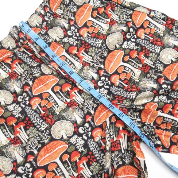 By Anthropologie Flannel Pajama Bottoms Mushroom Print Small - Picture 5 of 10